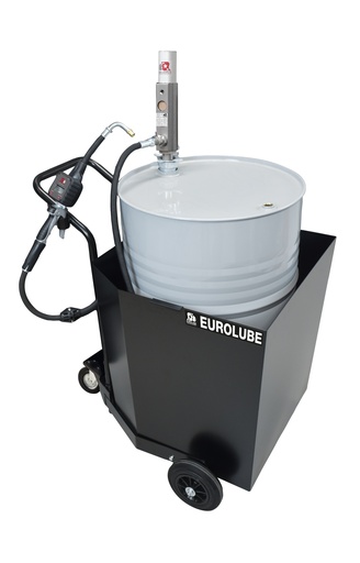 [137-57] Mobile oil dispenser 208 l with safety trolley (137-57, EUROLUBE)
