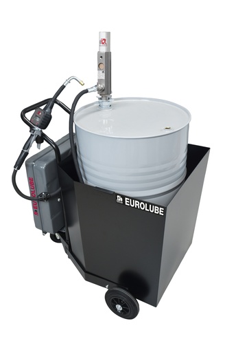 [137-60] Mobile oil dispenser 208 l with safety trolley (137-60, EUROLUBE)