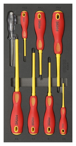 [600826] Įrankių komplektas į vežimėlius VDE atsuktuvų rinkinys (8vnt) Sonic Equipment BV (600826, SONIC)