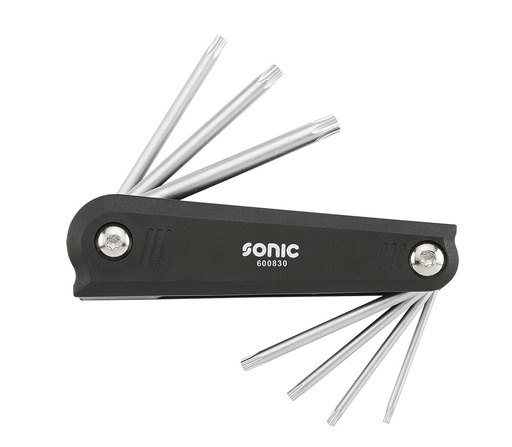 [600830] Star (TORX) key set, folding, 8 pcs (600830, SONIC)