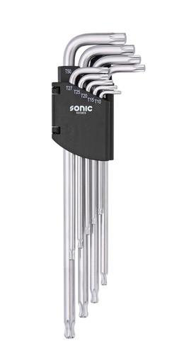 [600909] Izliektu garu TORX atslēgu ar noapaļotiem galiem komplekts 9gab. (600909, SONIC)