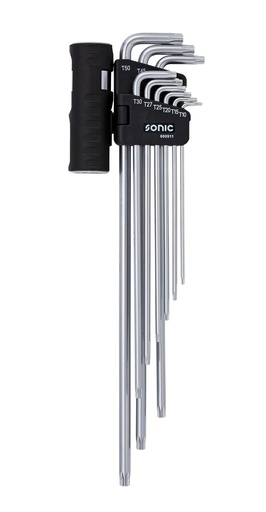 [600911] Izliektu īpaši garu TORX atslēgu komplekts 9gab. (600911, SONIC)