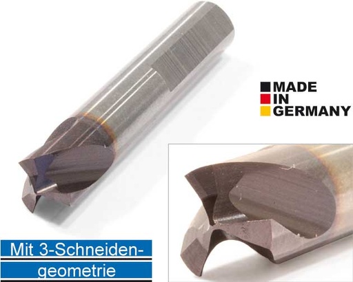 [00015155] Vollhartmetall Schweißpunktfräser, 3 schneidig, 8 x 45 mm Ti AlN- (00015155, PICHLER)