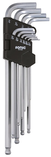 [601003] Angled long inch ball-end hex key set 10pcs (601003, SONIC)