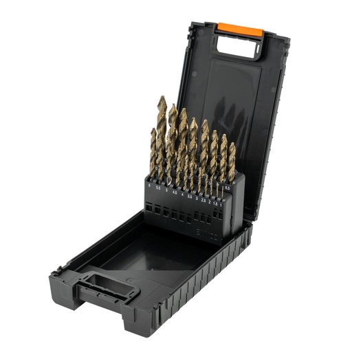 [20304000] Premium HSS-Co 5% Step Drill Bit Set, 19 pcs. with 3-flat shank (20304000, PICHLER)