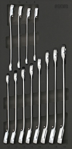 [601229] Reversible ratcheting wrench set 12pt. SFS-S 12-pcs. Sonic Equipment BV (601229, SONIC)