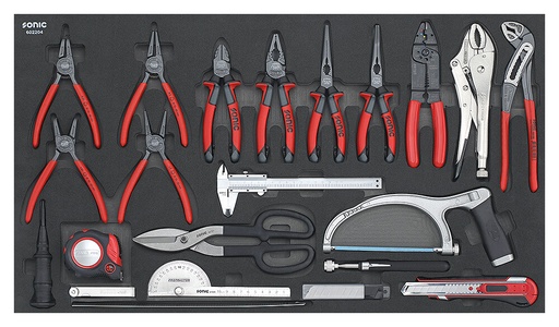 [602204] Įrankių komplektas į vežimėlius, 22vnt., SONIC EQUIPMENT (602204, SONIC)