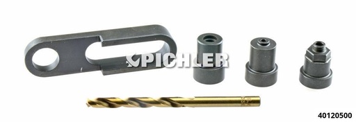 [40120500] Drilling jig supplement set, 5 pcs.: bushings, rail, drill (40120500, PICHLER)
