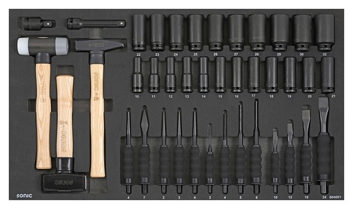 [604001] Įrankių komplektas į vežimėlius SFS 40-pcs (604001, SONIC)