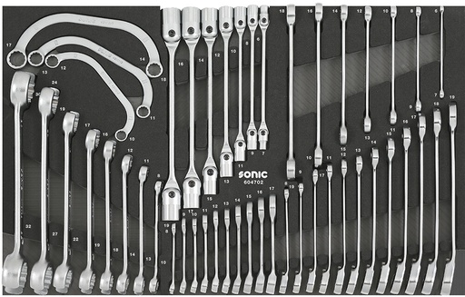 [604702] Wrench set for tool trolley, 47 pcs (604702, SONIC)