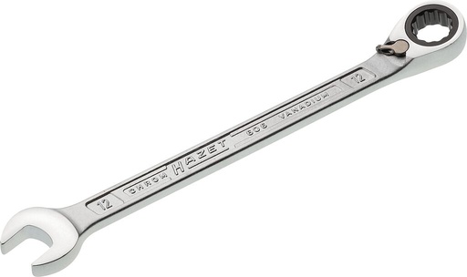 [606-12] Ratcheting combination wrench - Outside 12-point traction profile (606-12, HAZET)