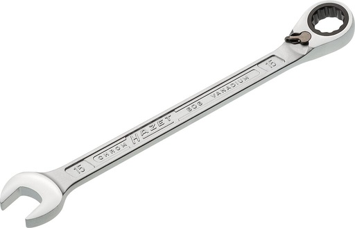 [606-15] Ratcheting combination wrench - Outside 12-point traction profile (606-15, HAZET)