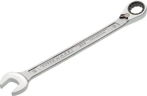 [606-19] Ratcheting combination wrench - Outside 12-point traction profile (606-19, HAZET)