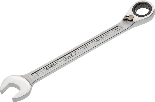 [606-21] Ratcheting combination wrench - Outside 12-point traction profile (606-21, HAZET)