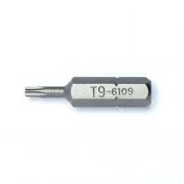[6109] star (TORX) bit, 1/4" shank, 30 mm, T9 (6109, GENIUS)