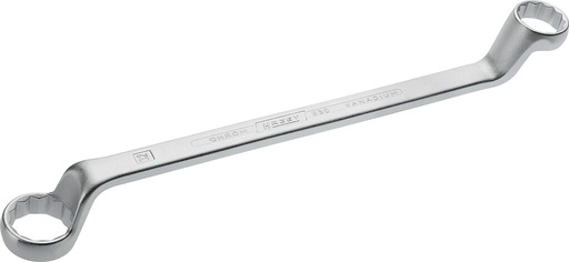 [630-27X32] Dvigubas žiedinis (kilpinis) raktas, išorinis 12 briaunų traukos profilis, 27 × 32 mm (630-27X32, HAZET)