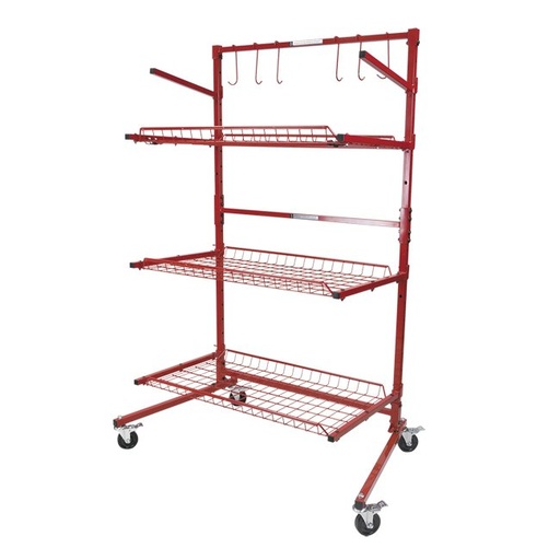 [SSPC-B] Parts Cart-B 3-Shelf Mobile Storage Rack (SSPC-B, INNOVATIVE TOOLS)