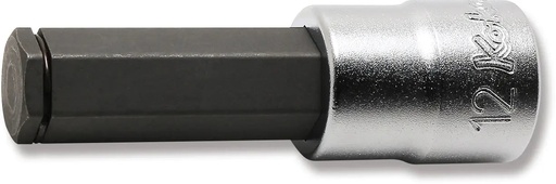 [73800340] HEX Bit Socket 3/8 in. Dr., 12 mm, Length 62 mm, with Grip Ring (73800340, PICHLER)