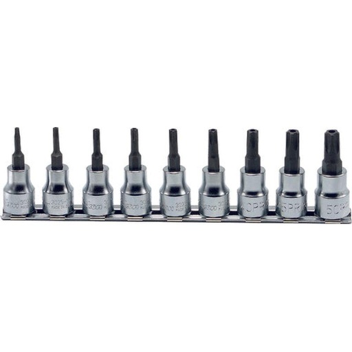 [73800441] 3/8 in. Penta Lobe Bit Socket Set, 9 pcs on Rail (73800441, PICHLER)