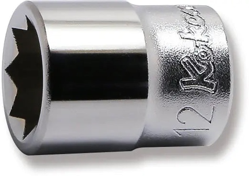 [73801078] 3/8 in. Drive Double Square Socket 12 mm, 8-Point, 27 mm Long (73801078, PICHLER)