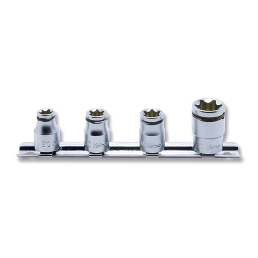 [73801097] TORX galviņu komplekts 3/8 collas ar Nut Grip profilu, 4 gab. uz statņa (73801097, PICHLER)