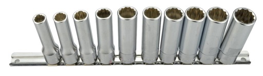 [7436400] Sockets double hexagon set * 10 pcs 1/2" .. drive, 77 lg. (7436400, PICHLER)