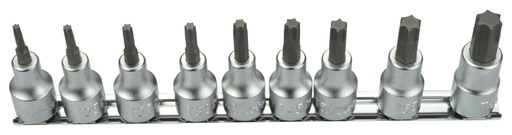 [7888800] T-profile bit sockets 9 pcs 1/2" drive x 55mm (7888800, PICHLER)