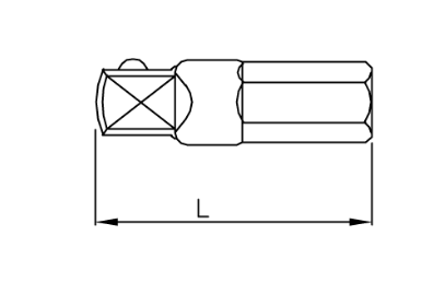[7191125] Adapterio galvutė 1/4" 25 mm (7191125, SONIC)