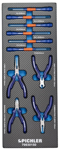 [79930150] Precision screwdrivers and mini pliers set, 10 pcs. (79930150, PICHLER)