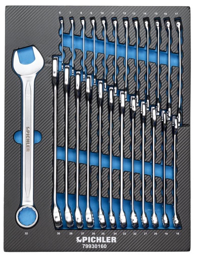 [79930160] Ring Spanner Set, 25 pcs., 6-32 mm (79930160, PICHLER)