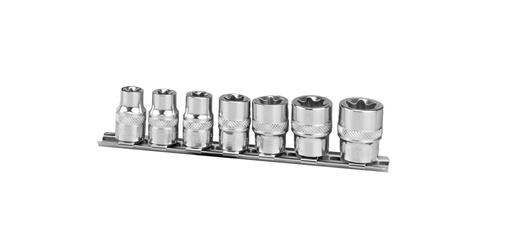 [79943300] 3/8 in. Drive External Torx Socket Set, Short, E10–E20, 7 Pieces (79943300, PICHLER)