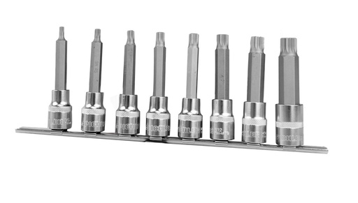 [79946200] 1/2 in. Drive XZN Multi-Spline Bit Socket Set, Long, M5–M16, 8 Pieces (79946200, PICHLER)