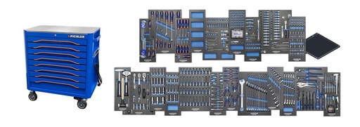 [79960300] Tool Cabinet P36s, Color: BLUE, incl. tool assortment (79960300, PICHLER)
