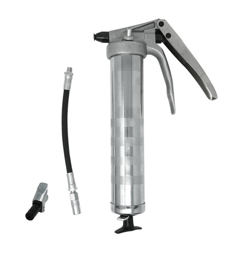 [80150505] Lever grease gun 500 cm³, 90°, incl. 4-jaw grease nipple coupler (80150505, PICHLER)