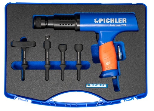 [80257050] High-impact pneumatic hammer set with 4 inserts (80257050, PICHLER)