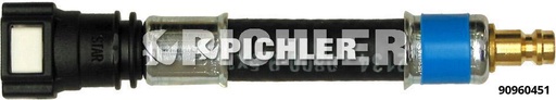 [90960451] Tiesi mova Ø10,00 mm (mėlyna) su žarnele ir kištuku DN5 (90960451, PICHLER)