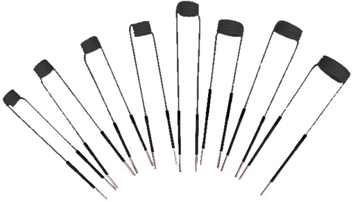 [95356205] Indukcijas sildītāja taisnu spoļu komplekts, 8 gab., Ø15–45 mm, melns (95356205, PICHLER)