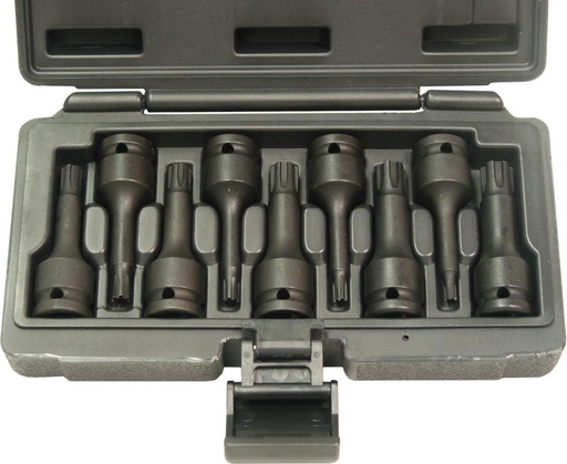 [9705910] Impact RIBE Bit Socket Set 9 pcs., M5–M14, 1/2 in. Drive, L=75 mm, in Case (9705910, PICHLER)