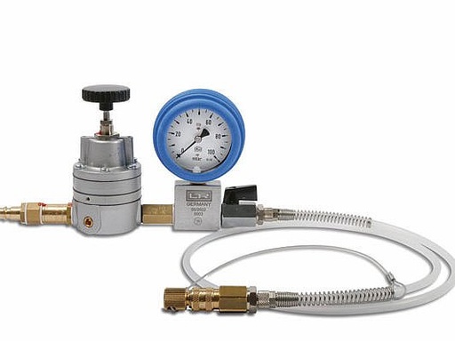 [042719_2] Leak test device for battery housing, pressure gauge 0/100 bar, in case with logo (LR) (042719_2, LEITENBERGER)