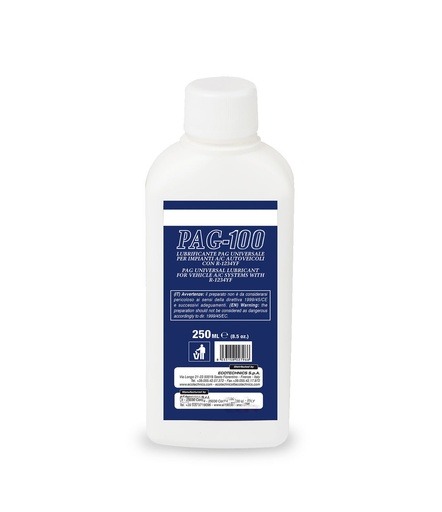 [DECKAEK281] Oil bottle PAG100 - 250ml for R134a and mechanical compressor (DECKAEK281, ECOTECHNICS)