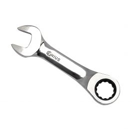 [760218] Short ratcheting combination wrench (open end / ratchet ring) 18.0mm (760218, GENIUS)
