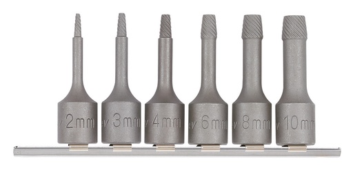 [801206] 3/8 „Twister“ ligzdu komplekts bojātām skrūvēm (6 gab.) (801206, SONIC)