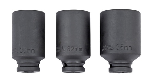 [807001-1] Smūginių galvučių 1/2 ilgų 12-kampė 30mm (807001-1, SONIC)