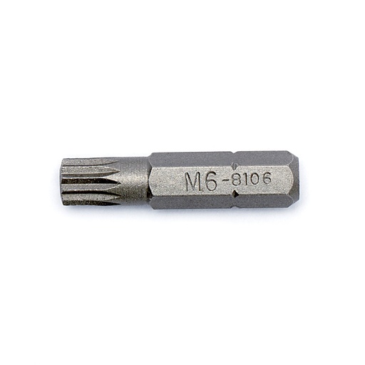 [8106] 12-point (XZN) triple-square bit, 5/16" shank, 30 mm, M6 (8106, GENIUS)