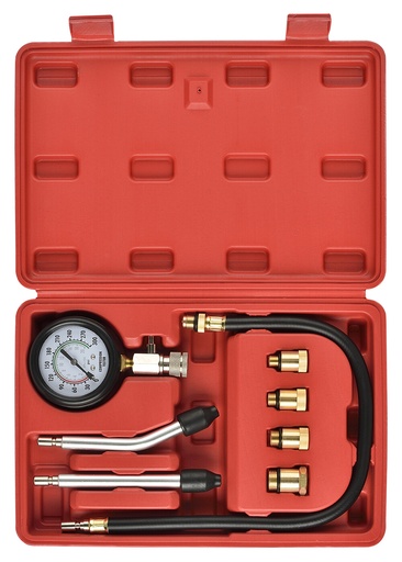 [818015] Petrol engine compression tester kit, 8 pcs (818015, SONIC)