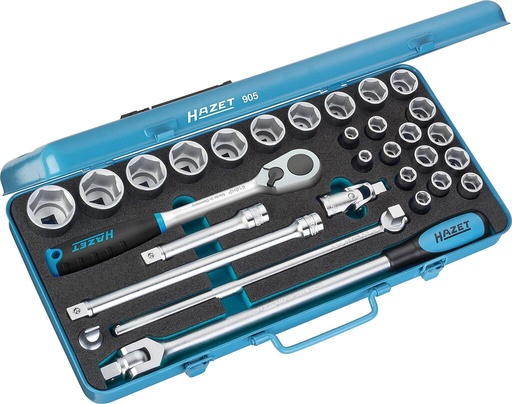 [905] Socket set 1/2 inch 30-pcs (905, HAZET)