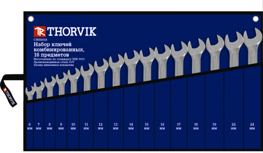 [CWS0016] Kombinuotų raktų kompl. 6-24 mm, 16 vnt. (CWS0016, THORVIK)