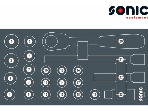 [E302301] Empty tool tray for tool trolley (E302301, SONIC)