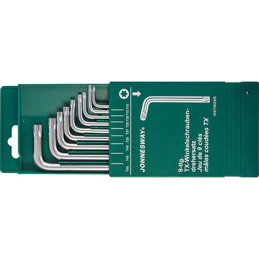 [H07M09S] 9PCS STAR KEY SET S2, CHROME FINISHED (H07M09S, JONNESWAY)