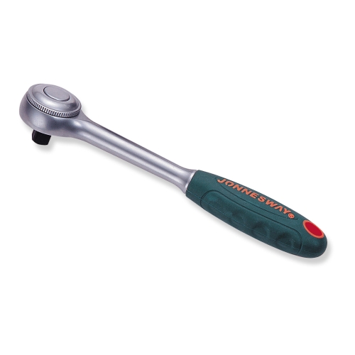 [R3503] 3/8" ROUND HEAD TYPE ANTI-SLIP GRIP RATCHET HANDLE (R3503, JONNESWAY)